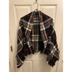 Brand New Unbranded Women's One Size Black Plaid Soft Shawl Scarf Cover Acrylic